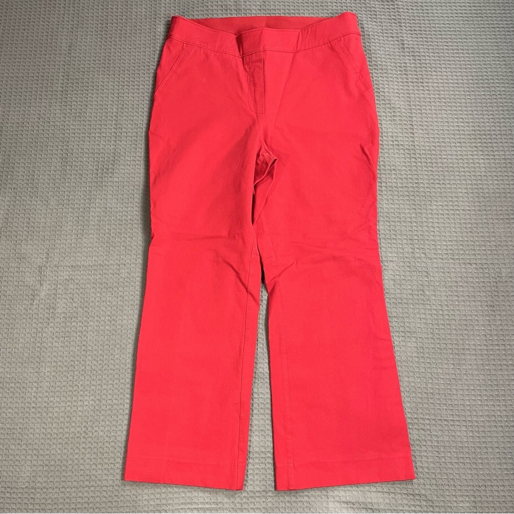 Spanx‎ Polished Kick Flare Crop Pants Medium Petite MP True Red Slimming Stretch